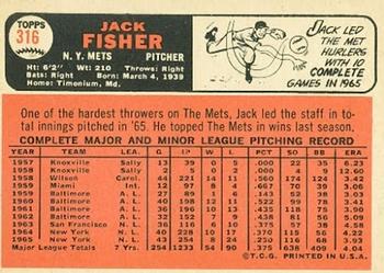 Jack Fisher  baseball card collectible - Main Image 2