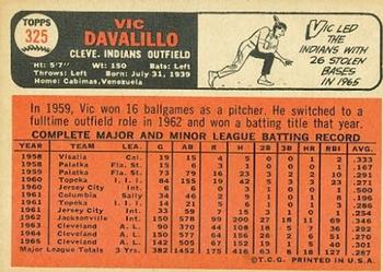 Vic Davalillo  baseball card collectible - Main Image 2