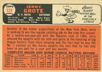 Jerry Grote  baseball card collectible - Main Image 2