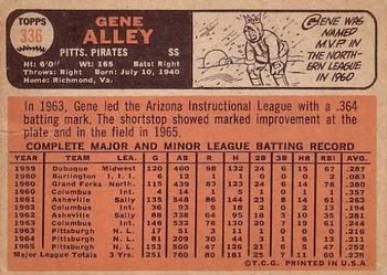 Gene Alley  baseball card collectible - Main Image 2