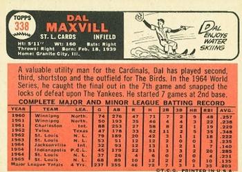 Dal Maxvill  baseball card collectible - Main Image 2