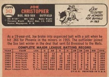 Joe Christopher  baseball card collectible - Main Image 2