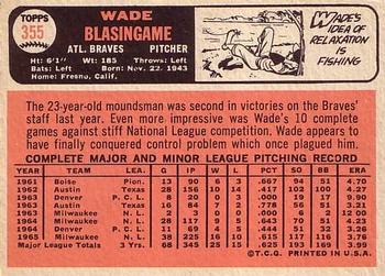Wade Blasingame  baseball card collectible - Main Image 2