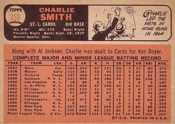 Charlie Smith  baseball card collectible - Main Image 2