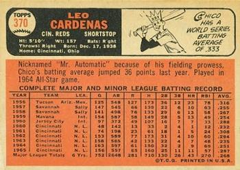 Chico Cardenas  baseball card collectible - Main Image 2