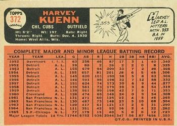Harvey Kuenn  baseball card collectible - Main Image 2