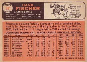 Hank Fischer  baseball card collectible - Main Image 2