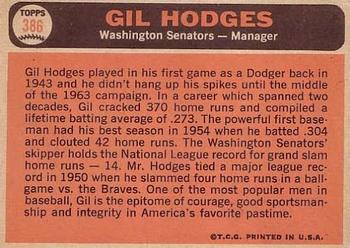 Gil Hodges  baseball card collectible - Main Image 2