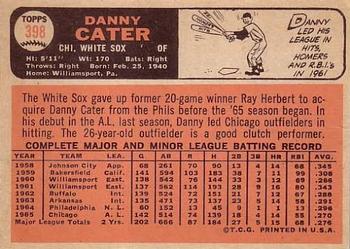 Danny Cater  baseball card collectible - Main Image 2
