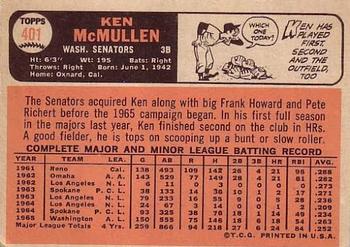 Ken McMullen  baseball card collectible - Main Image 2