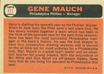 Gene Mauch  baseball card collectible - Main Image 2