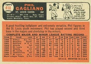 Phil Gagliano  baseball card collectible - Main Image 2