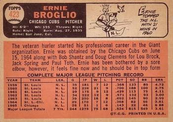 Ernie Broglio  baseball card collectible - Main Image 2