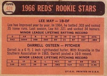 Reds 1966 Rookie Stars (Lee May / Darrell Osteen)  baseball card collectible - Main Image 2