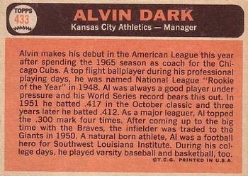 Alvin Dark  baseball card collectible - Main Image 2