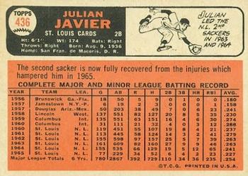 Julian Javier  baseball card collectible - Main Image 2