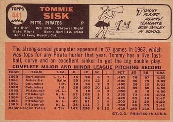 Tommie Sisk  baseball card collectible - Main Image 2
