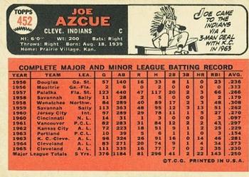 Joe Azcue  baseball card collectible - Main Image 2