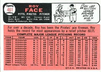 Roy Face  baseball card collectible - Main Image 2