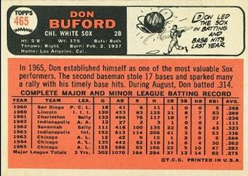 Don Buford  baseball card collectible - Main Image 2