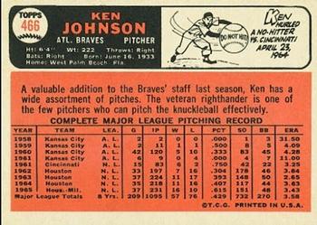 Ken Johnson  baseball card collectible - Main Image 2