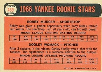 Yankees 1966 Rookie Stars (Bobby Murcer / Dooley Womack)  baseball card collectible - Main Image 2