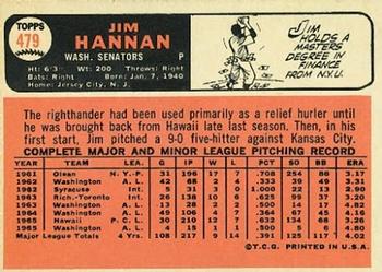 Jim Hannan  baseball card collectible - Main Image 2