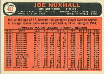 Joe Nuxhall  baseball card collectible - Main Image 2