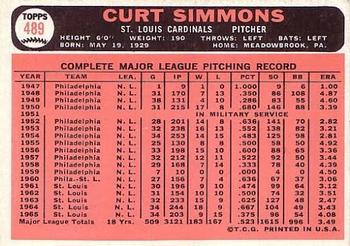Curt Simmons  baseball card collectible - Main Image 2
