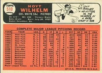 Hoyt Wilhelm  baseball card collectible - Main Image 2