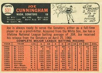 Joe Cunningham  baseball card collectible - Main Image 2