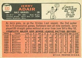 Jerry Adair  baseball card collectible - Main Image 2