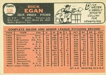 Dick Egan  baseball card collectible - Main Image 2