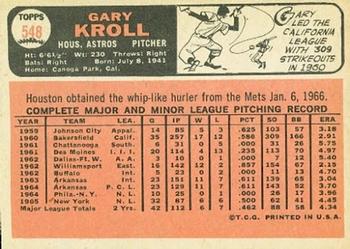 Gary Kroll  baseball card collectible - Main Image 2