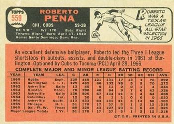 Roberto Pena  baseball card collectible - Main Image 2