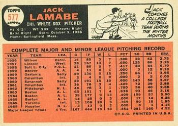 Jack Lamabe  baseball card collectible - Main Image 2
