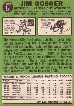 Jim Gosger  baseball card collectible - Main Image 2