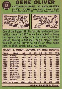 Gene Oliver  baseball card collectible - Main Image 2
