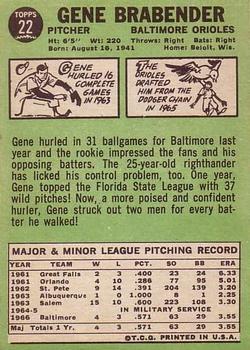 Gene Brabender  baseball card collectible - Main Image 2