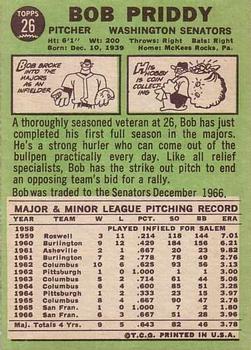 Bob Priddy  baseball card collectible - Main Image 2