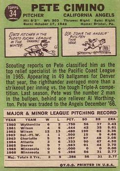 Pete Cimino  baseball card collectible - Main Image 2