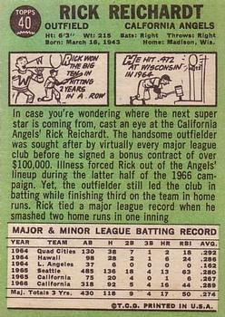 Rick Reichardt  baseball card collectible - Main Image 2