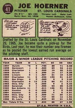 Joe Hoerner  baseball card collectible - Main Image 2