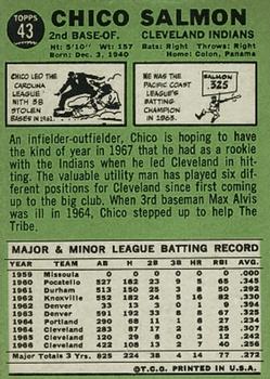 Chico Salmon  baseball card collectible - Main Image 2