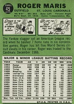 Roger Maris  baseball card collectible - Main Image 2