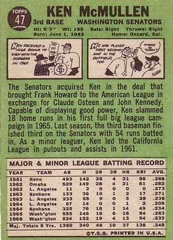 Ken McMullen  baseball card collectible - Main Image 2
