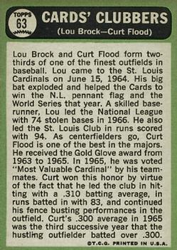 Cards Clubbers (Lou Brock / Curt Flood)  baseball card collectible - Main Image 2
