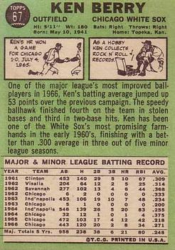 Ken Berry  baseball card collectible - Main Image 2