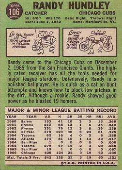 Randy Hundley  baseball card collectible - Main Image 2