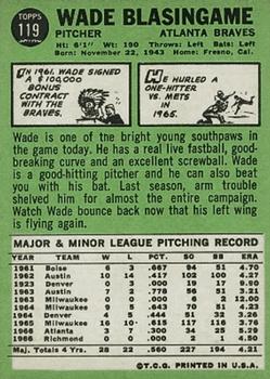 Wade Blasingame  baseball card collectible - Main Image 2